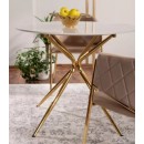 Стол обеденный SIGNAL AZALIA Ceramic белый/золотой 90